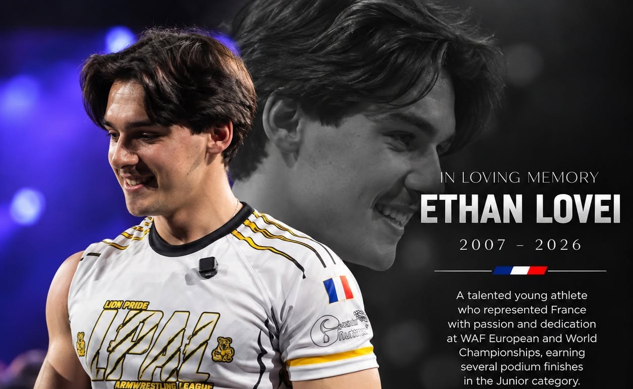 Ethan Lovei Obituary – Cause Of Death: World Armwrestling Federation WAF Mourn Sudden Loss Of Talented 19-Year-Old French Wrestler